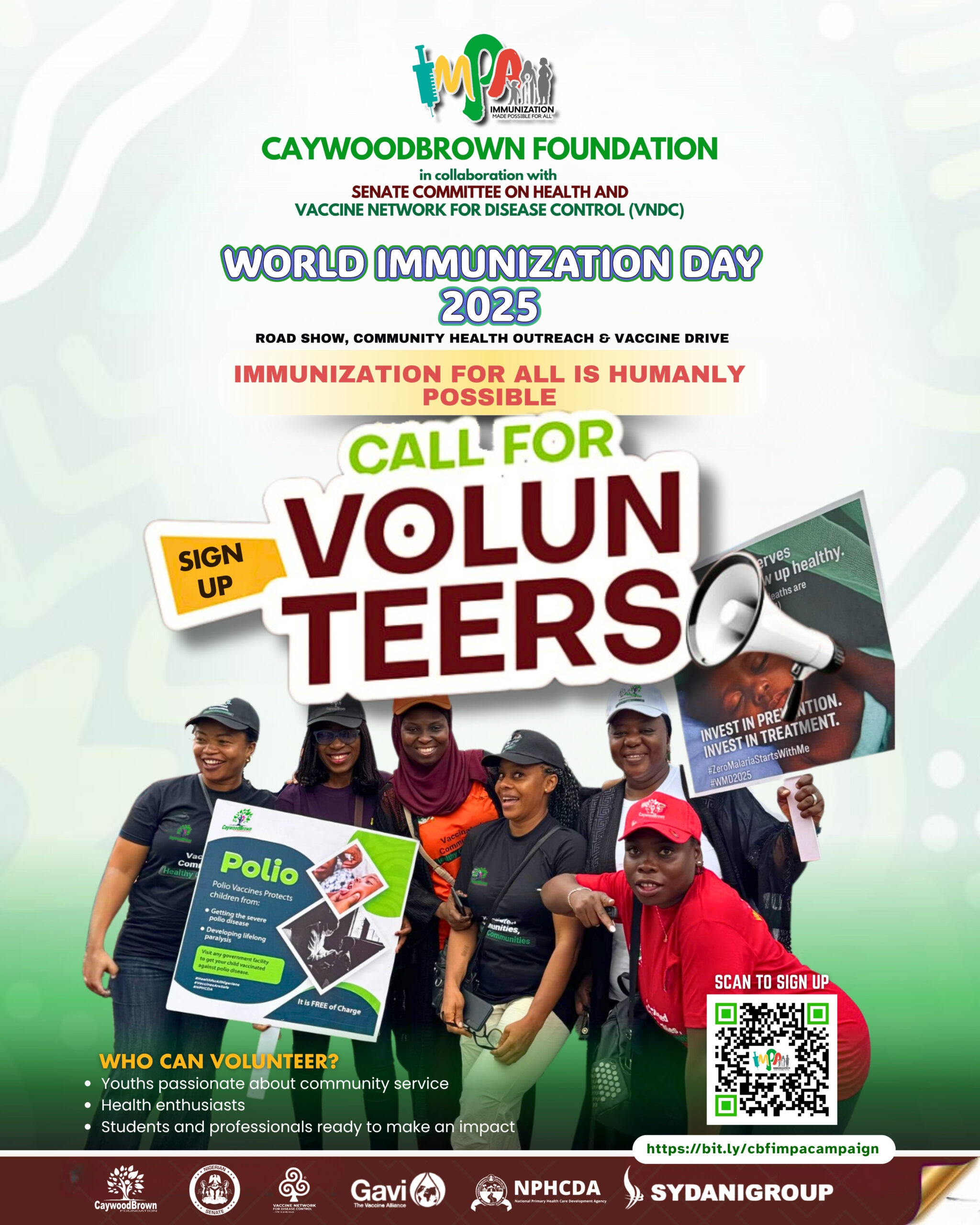 Medical outreach and community health volunteers at Caywood Brown Foundation